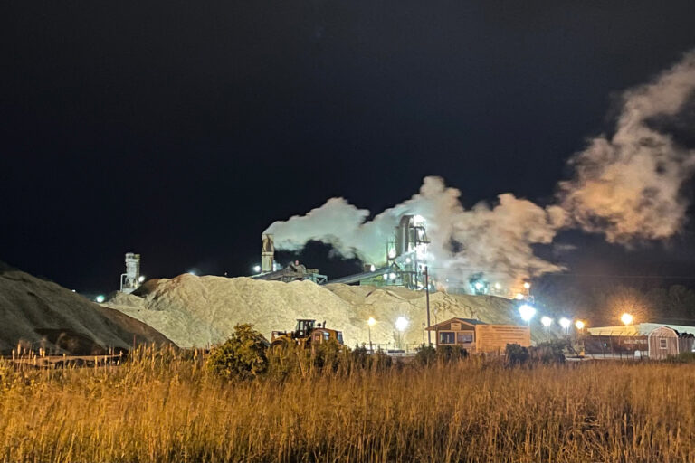 A wood pellet mill in North Carolina.