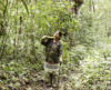 Embera woman within the forest