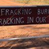 A sign near Buru Energy’s Yulleroo fracking site. Image by Alexander Hayes via Flickr (CC BY 4.0).