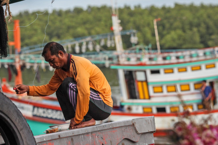 A migrant fisherman in Thailand.